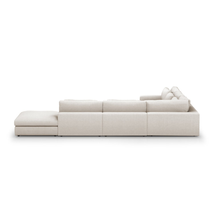 Cresswell Essence Natural 5-Piece Corner Sectional Sofa with Ottoman