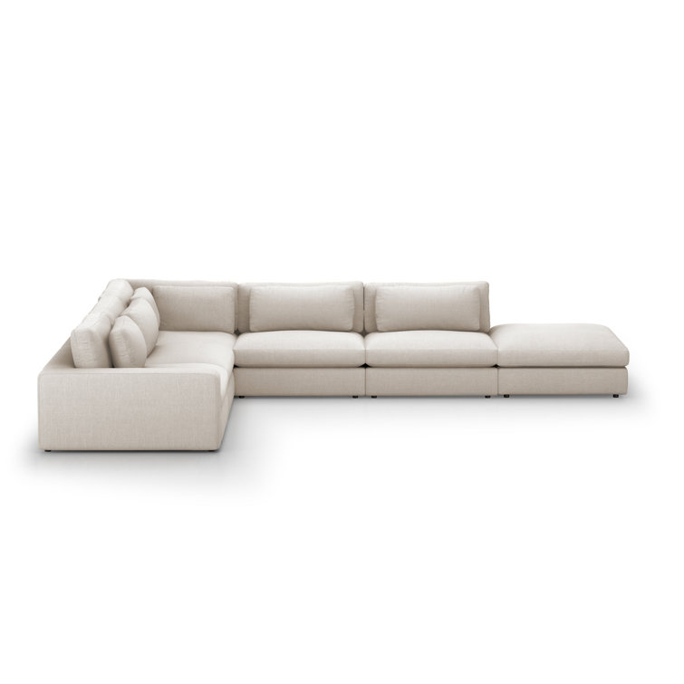 Cresswell Essence Natural 5-Piece Corner Sectional Sofa with Ottoman