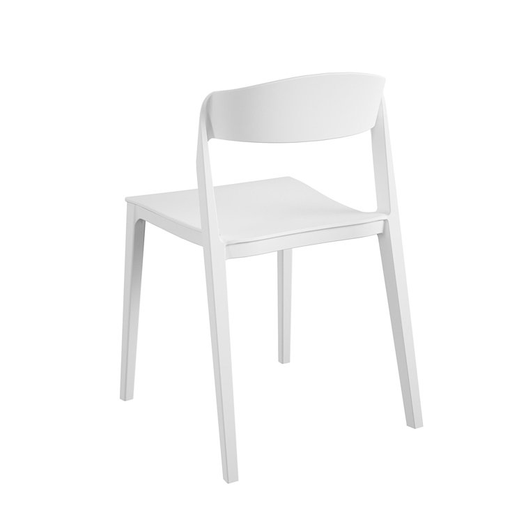 White Resin Armless Stacking Indoor/Outdoor Chair Set