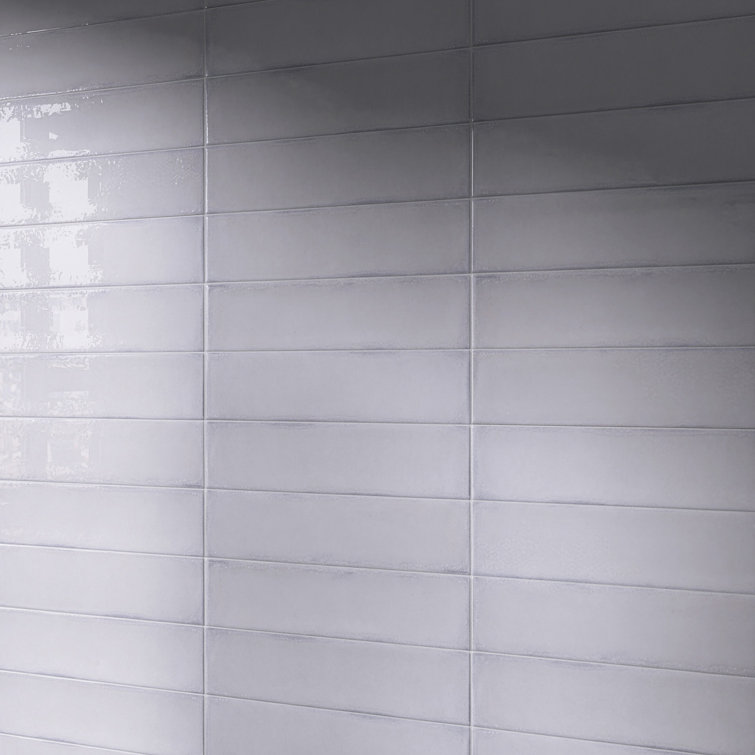 Blanco White Glossy Ceramic Subway Wall Tile 3" x 12"