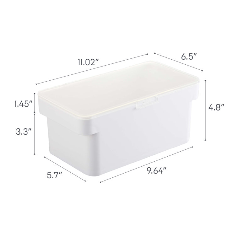 Small White Airtight Plastic Pet Food Storage Container