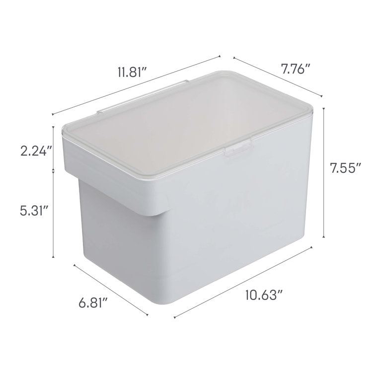 White Airtight Plastic Pet Food Storage Container with Transparent Lid