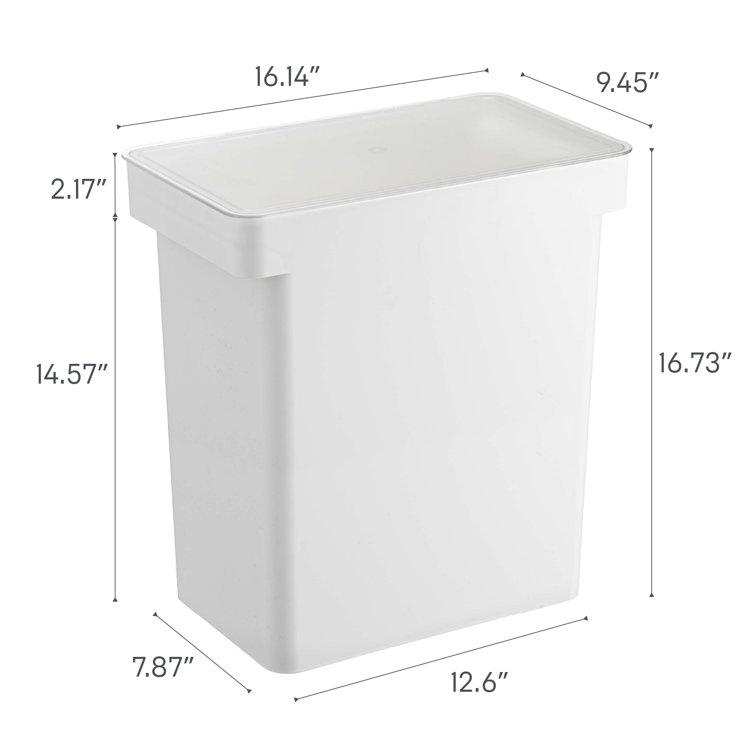 White Airtight Plastic Rolling Pet Food Container, 25 lbs
