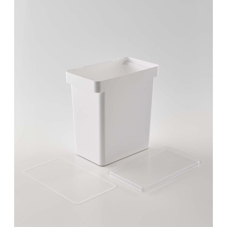 White Airtight Plastic Rolling Pet Food Container, 25 lbs