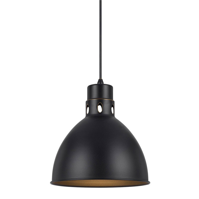 Bronze Dome Pendant Light with Metal Shade