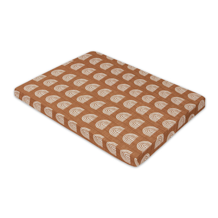 Terracotta Rainbow Organic Cotton Baby Girls' Midi Crib Sheet