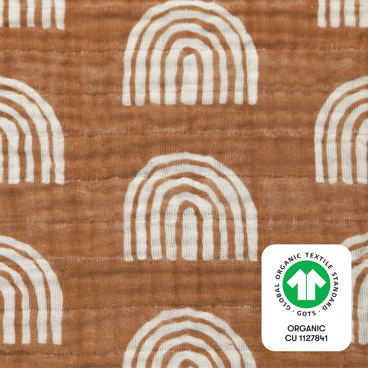 Terracotta Rainbow Organic Cotton Muslin Swaddle Blanket