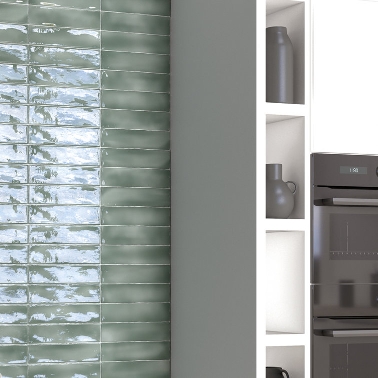 Modstate Glossy Brown Ceramic Subway Wall Tile