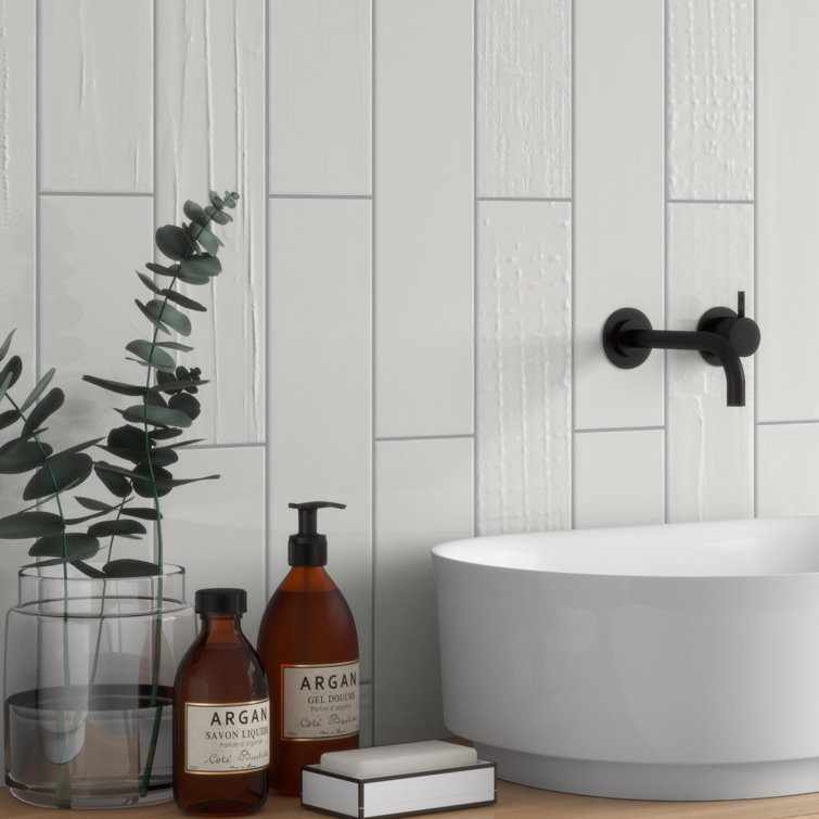 Perfecto Marvelli 4'' x 16'' White Ceramic Subway Tile