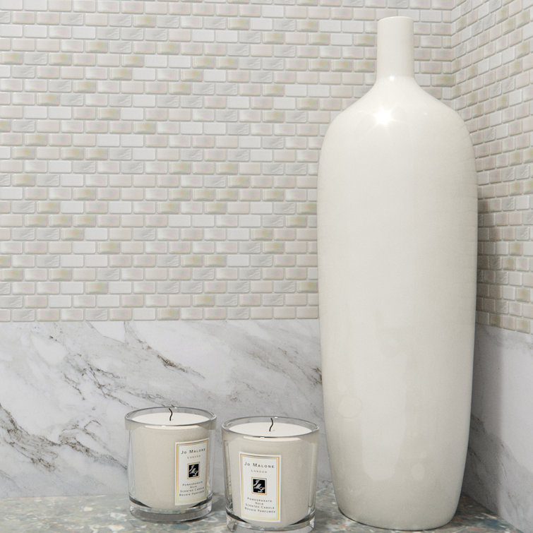 Whisten Glossy Glass and Marble Mosaic Tile