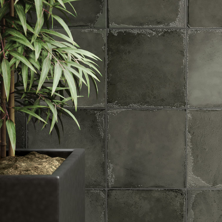 Poise 8" Matte Black Porcelain Subway Tile