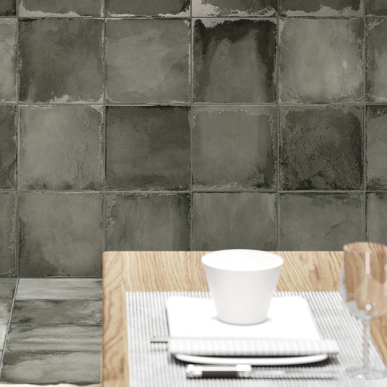Poise 8" Matte Black Porcelain Subway Tile