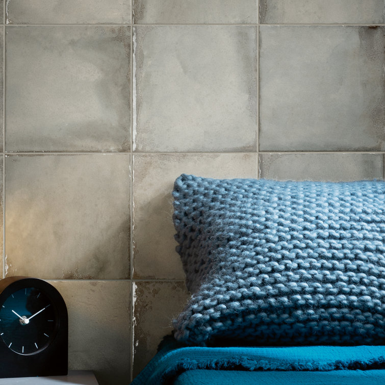Poise 8" Gray Matte Porcelain Wall and Floor Tile