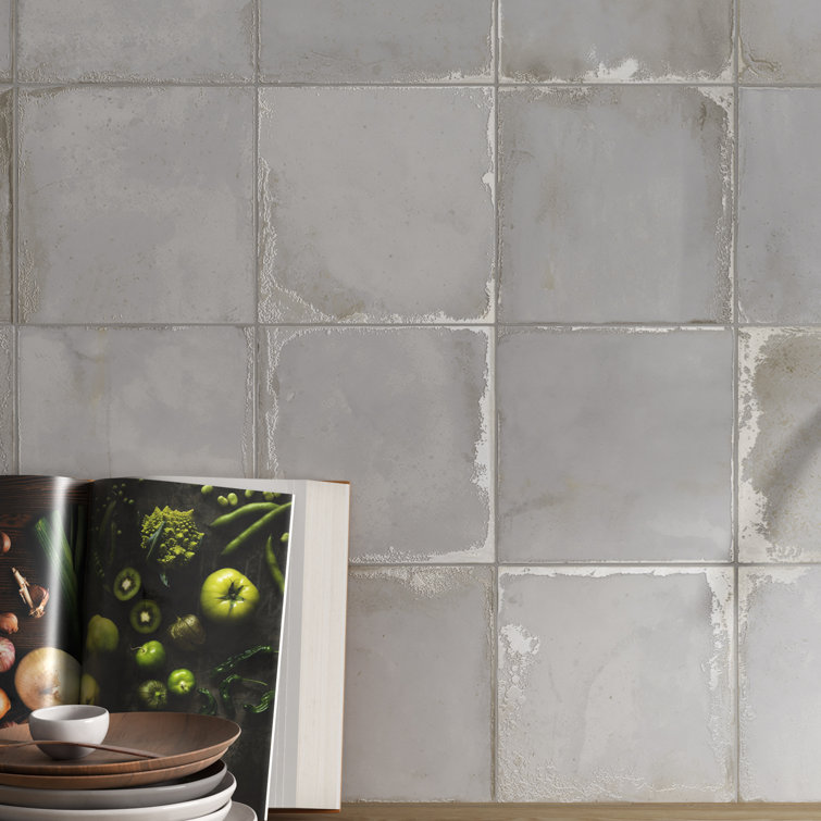 Poise 8" Matte White Porcelain Tile for Kitchen and Bathroom