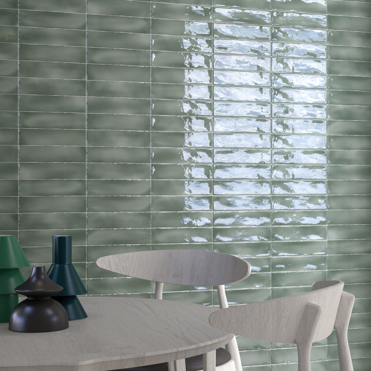 Modstate Glossy Brown Ceramic Subway Wall Tile