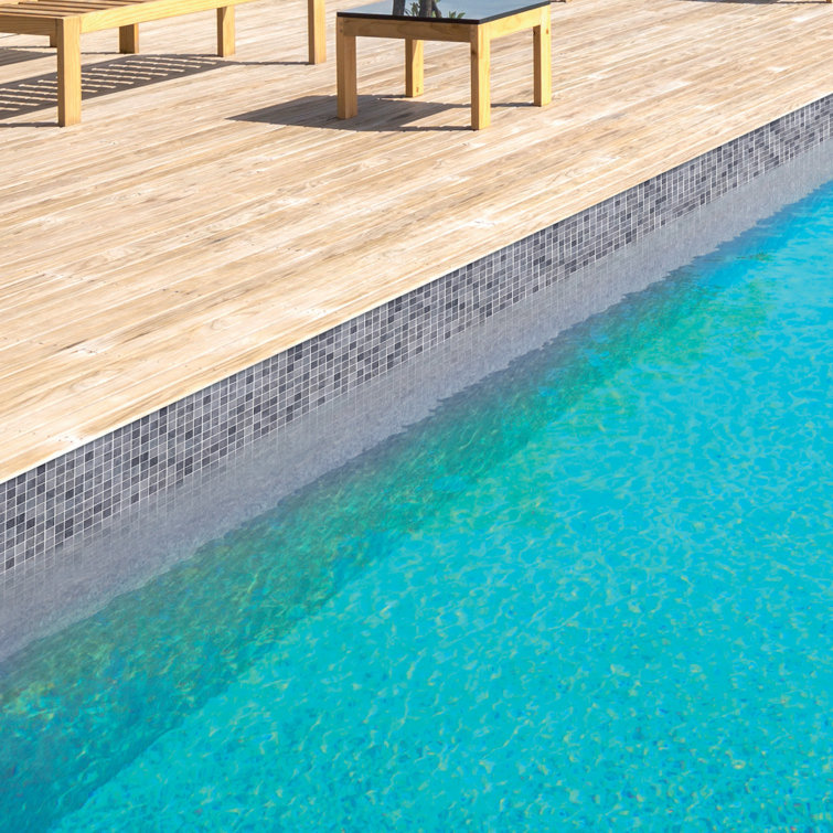 Mediterranean Blue Polished Glass Mosaic Tile for Kitchen and Bathroom