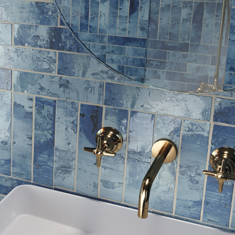 Splash Neptune Blue 3" x 12" Glazed Ceramic Subway Tile