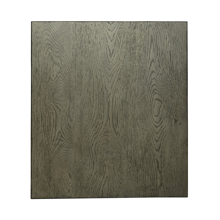Traditional Dusty Taupe Wood End Table with Storage