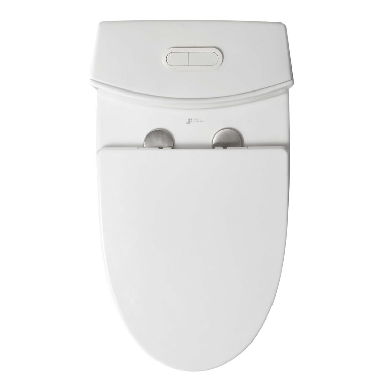 Dual-Flush Elongated One-Piece Toilet with High Efficiency Flush