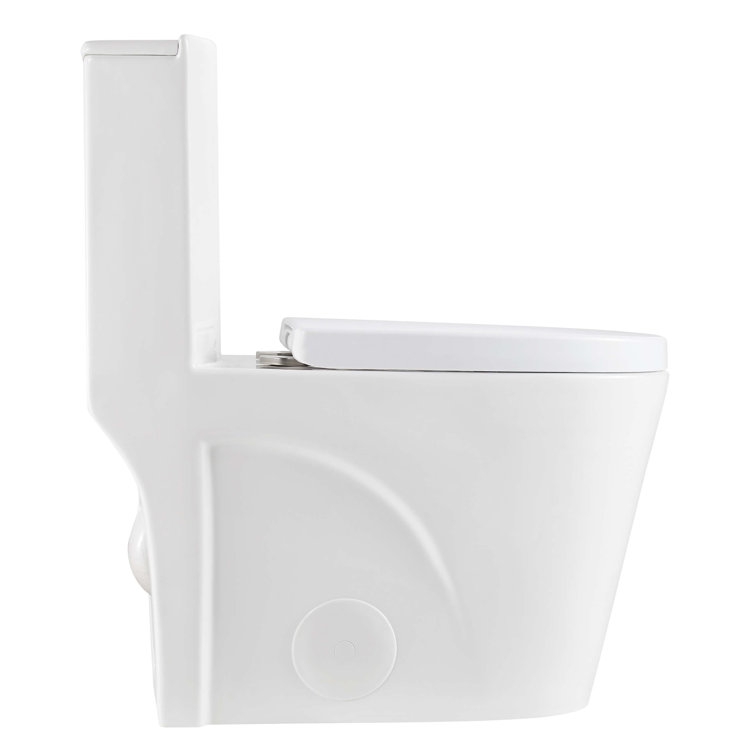 Dual-Flush Elongated One-Piece Toilet with High Efficiency Flush