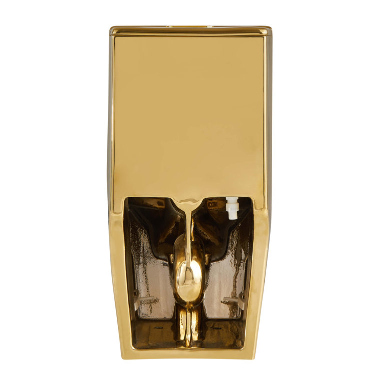 Shiny Gold Elongated Dual-Flush High Efficiency Toilet