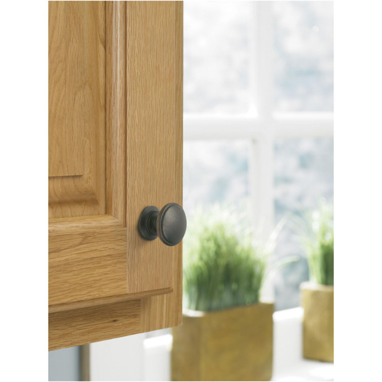 Ravino 1-1/4 Inch Matte Black Round Cabinet Knob