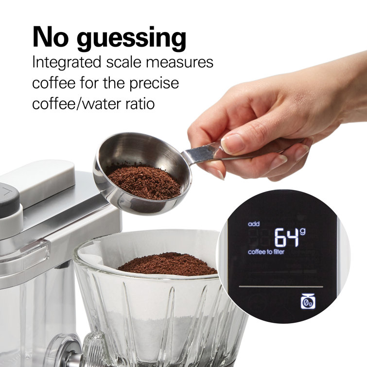 White 8-Cup Automatic and Manual Pour-Over Coffee Maker