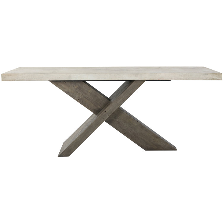 Durant 72'' Gray Concrete and Pine Console Table