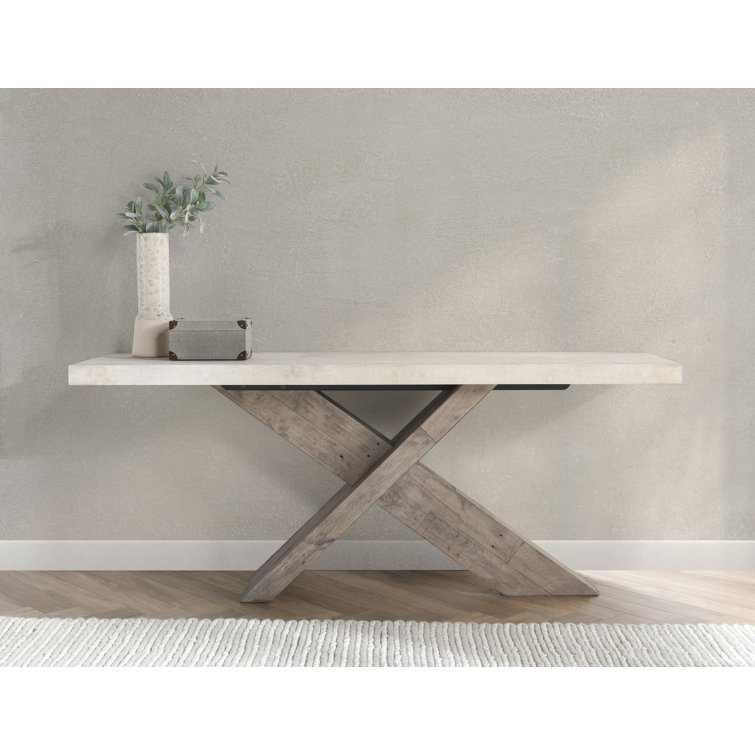 Durant 72'' Gray Concrete and Pine Console Table
