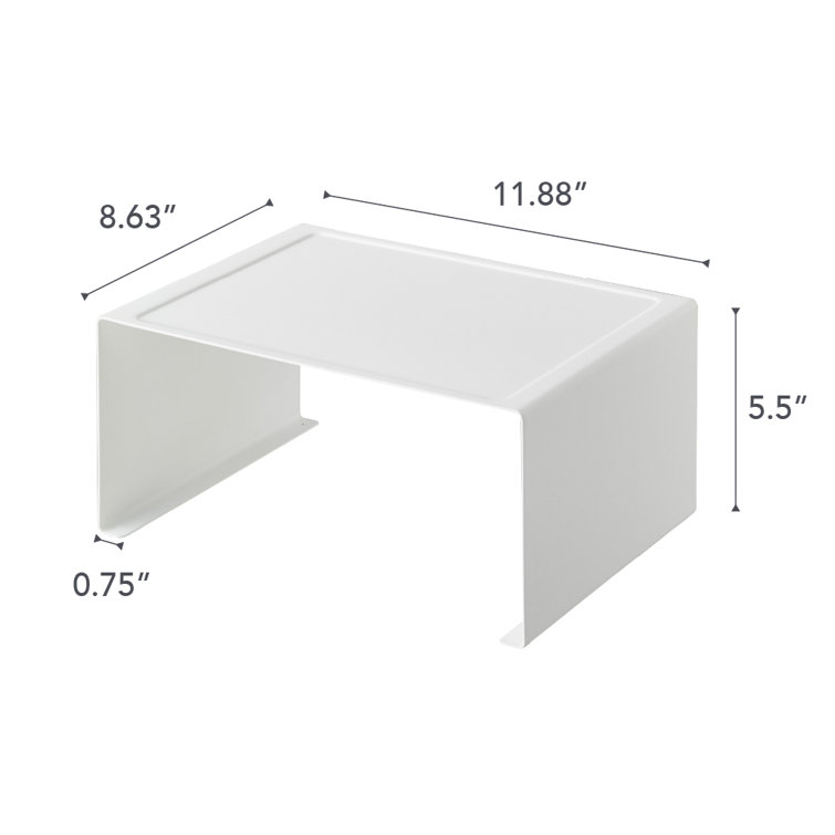 White Steel Stackable Kitchen Counter Shelf Organizer