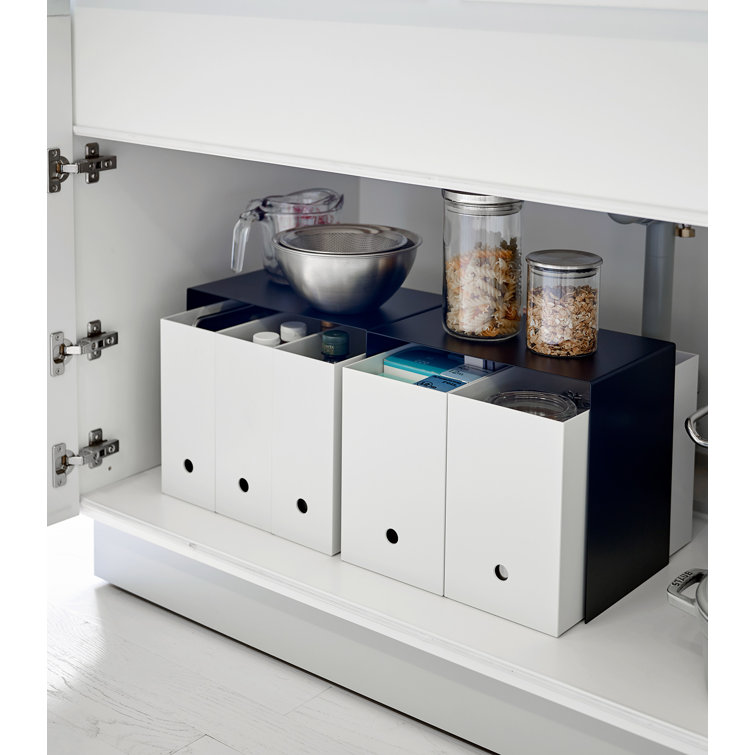 Black Steel Under Cabinet Storage Organizer Set