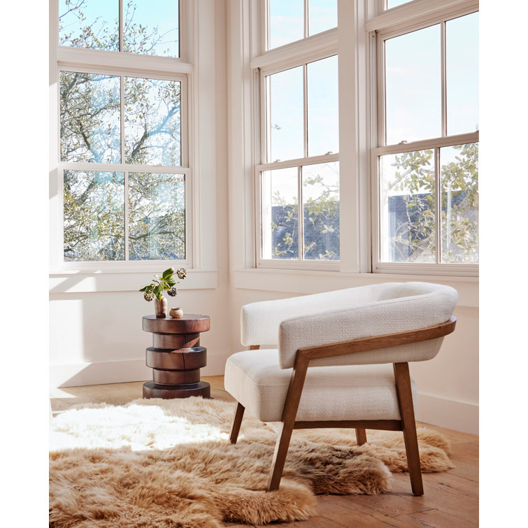 Surrey Fawn Dexter Barrel Chair with Vintage Sienna Nettlewood
