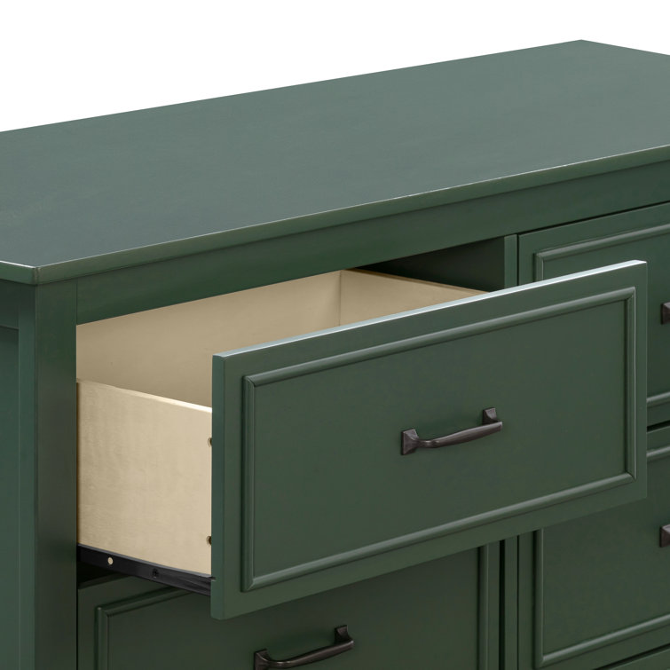 Forest Green Double Nursery Dresser with Six Drawers