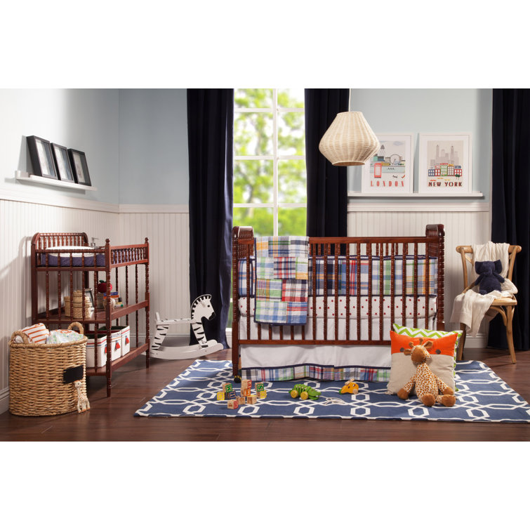 Rich Cherry Wood Traditional Baby Changing Table with Safety Strap
