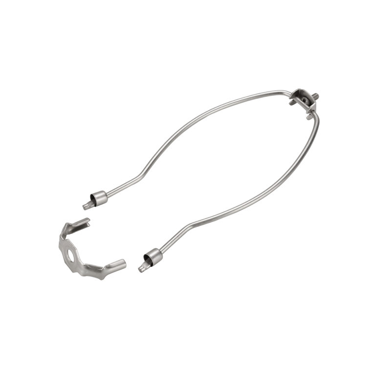 8-inch Satin Nickel Detachable Lamp Harp with Saddle