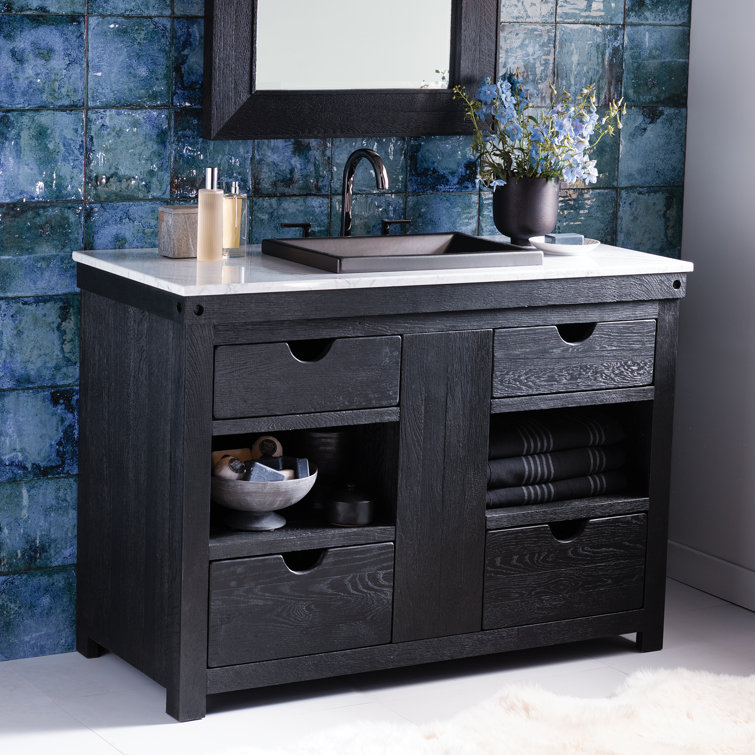 Vintner 48" Noir Oak Stave Single Bathroom Vanity Base