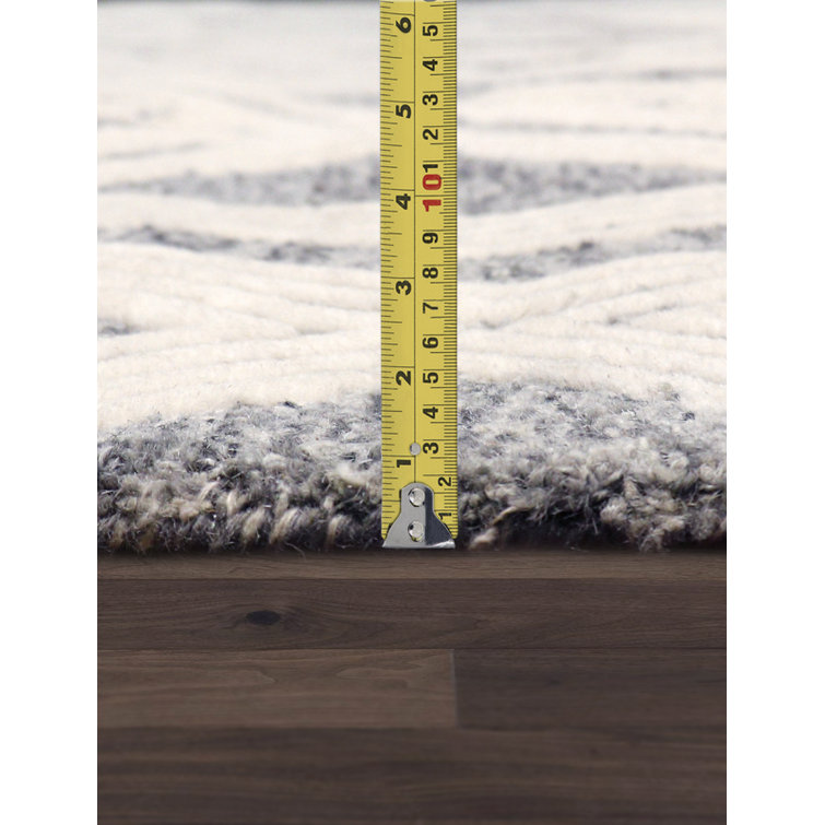 Ivory Elegance Hand-Tufted Wool Rectangular Area Rug 12' x 15'