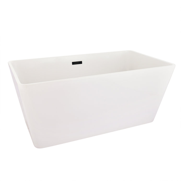 51.2'' White Acrylic Freestanding Soaking Bathtub
