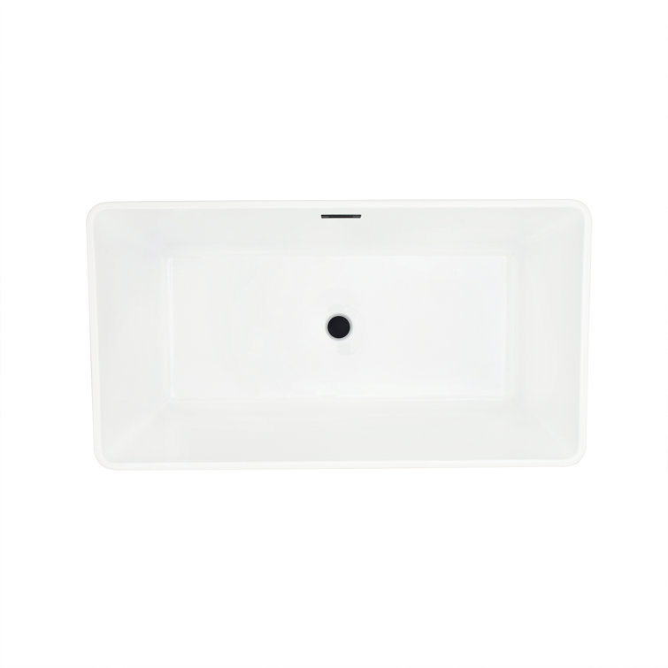 51.2'' White Acrylic Freestanding Soaking Bathtub