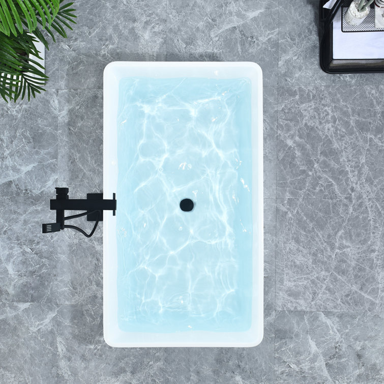 51.2'' White Acrylic Freestanding Soaking Bathtub