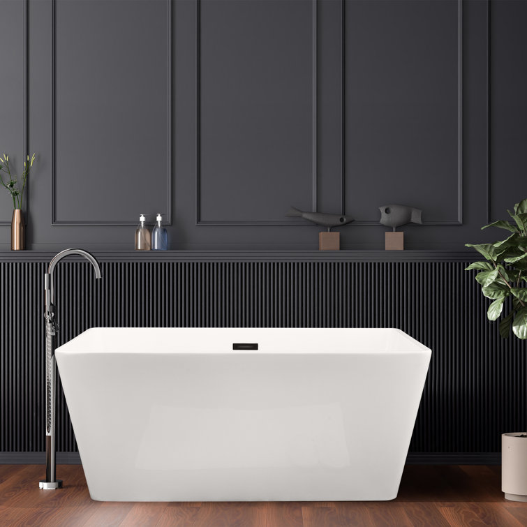 51.2'' White Acrylic Freestanding Soaking Bathtub