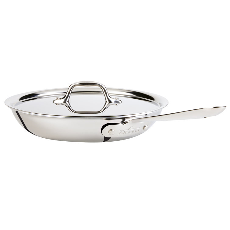 10-Inch Stainless Steel Non-Stick Fry Pan with Lid