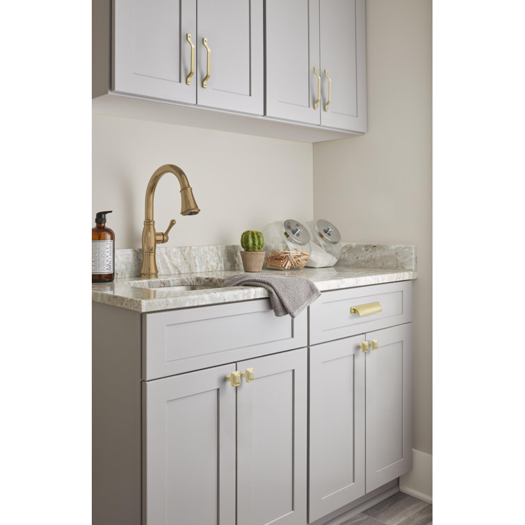 Matte Gold 6-5/16" Cup Cabinet Pull with Mounting Hardware