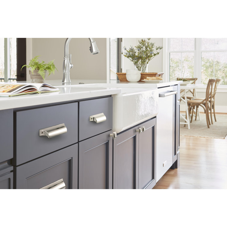 Polished Nickel Classic Cabinet Cup Pull 3-3/4 inch