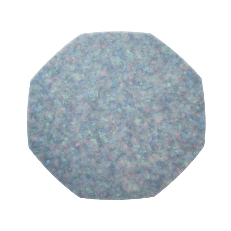 Blue Iridescent Acrylic Octagonal Placemat Set