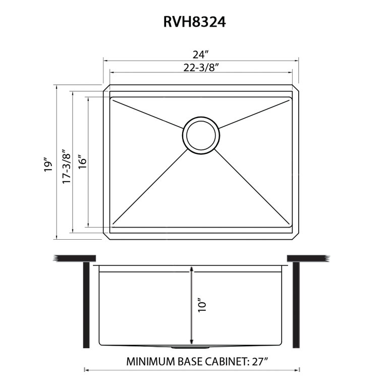 Ruvati 24-Inch Stainless Steel Workstation Kitchen Sink with Accessories