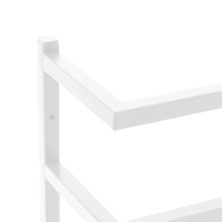 White Steel Wall Mounted Towel Rack 18.9"