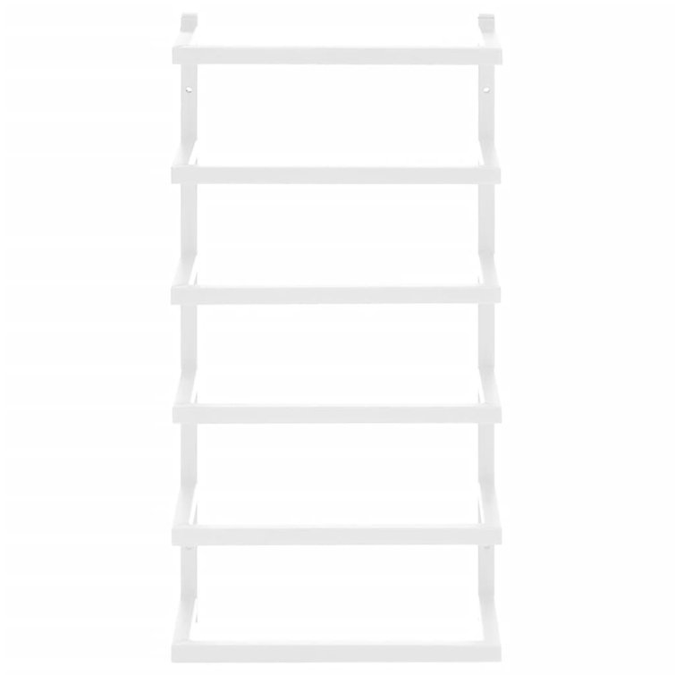 White Steel Wall Mounted Towel Rack 18.9"