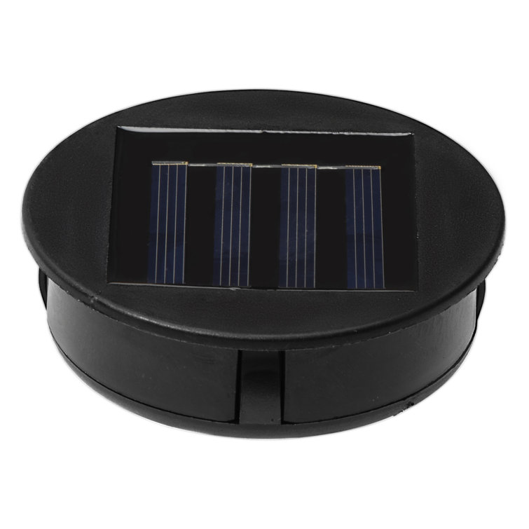 Black Metal Cylinder Solar Powered Outdoor Lantern with Leaf Cutouts
