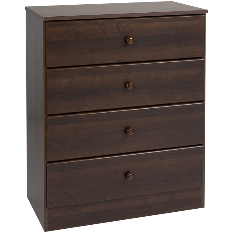 Astrid Espresso 4-Drawer Vertical Wood Dresser